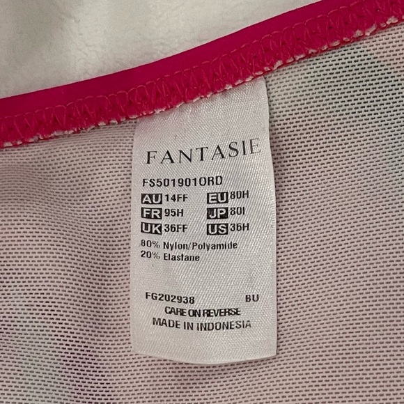 Fantasie Pink Floral Bikini Top 36H USA / 36FF UK - Picture 4 of 4